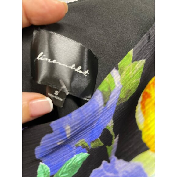 LIne and Dot Floral One-Shoulder Mini Dress Size Small - Picture 7 of 8